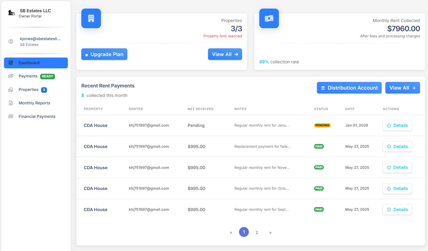 Owner Portal Demo Preview